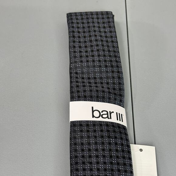 Barr III Mens Tie Nitro Heat Black Silk Blend New With Tags - Picture 1 of 12